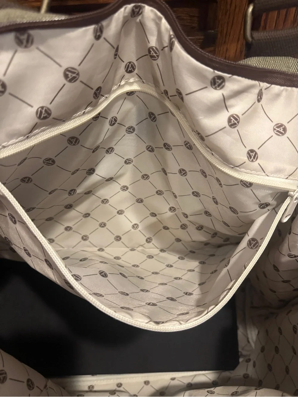 Olive Green and Brown Canvas Travel Tote - Men's Weekend Carryall
